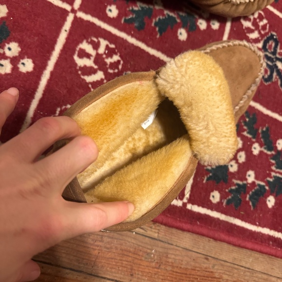 Cozy LL BEAN wicked good slippers Australian fur lined size men’s 12 wide - Picture 3 of 6